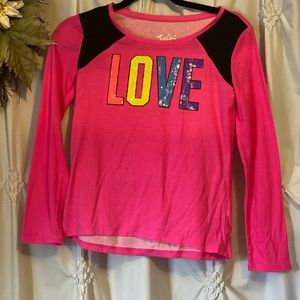 Pink long sleeve shirt